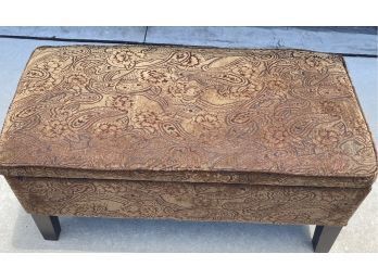 Brown Long Foot Stool With Storage