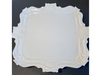 Bohemian White Serving Platter