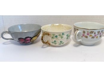 3 Teacups From France, Ireland, And Japan