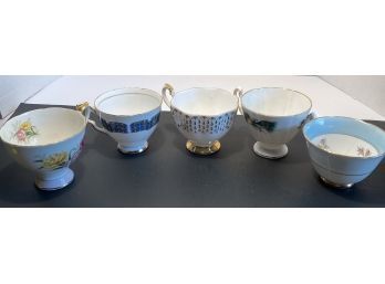 5 Tea Cups Made In England