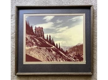 Scenic Hillside Overlook Photograph Signed By Artist Greg Schlack, Matted And Framed (26 1/2 X 23 1/2)