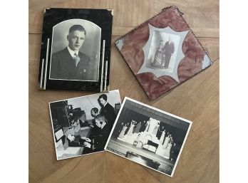 Vintage & Antique Photographs In Fabulous Frames  - Art Deco And Stained Glass Style