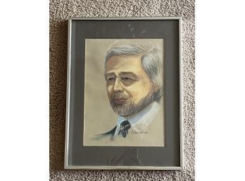 Portrait Drawing Signed By Artist, A Krogstad 81, (12 1/2 X 16 1/2)