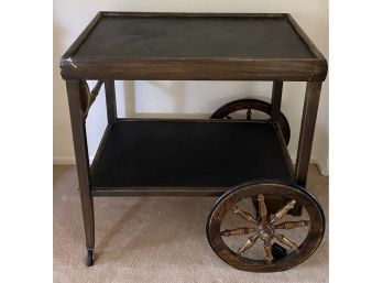 Wooden Cart On Wheels