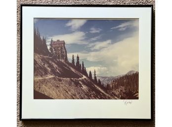 Scenic Hillside Landscape Photograph Signed By Artist Greg Schlack, Matted And Framed (24 3/4 X 21 1/2)