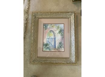 Matted And Framed Watercolor Painting Signed By Artist ( 17 1/2 In X 20 1/2 In)