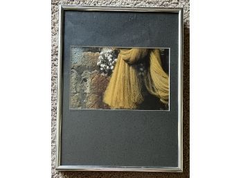 Textured Netting Photograph Signed By Artist Greg Schlack Matted And Framed (9 1/2 X 12 1/2)