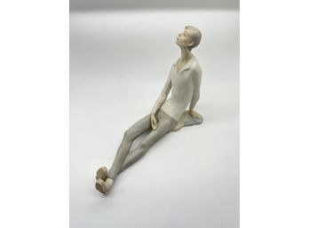 Lladro Tall Boy Ceramic Figurine Handmade In Spain