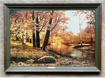 Autumn Bronze Print By Robert Wood, Framed (40 1/4 X 28 1/4)