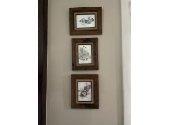 Original Drawings By Arlene Krogstad, Matted And Framed Signed By The Artist