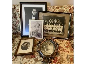 Collection Of (5) Antique Photographs In Framed, Various Sizes