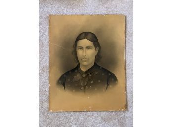 Wonderful Antique Portrait Dixon Nebraska Circa 1909 (16 X 20)