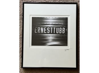 Black And White Photograph ERNESTTUBB, Signed By Artist Greg Schlack, Matted And Framed (15 1/4 X 18 1/4)