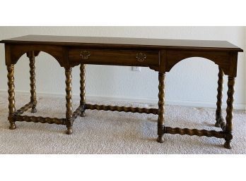 Spool Leg Serving Table With Single Drawer By Heritage