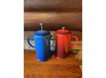 (2) Le Creuset French Coffee Press Pitchers