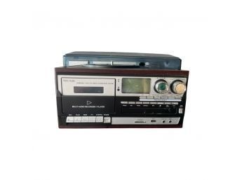 Retro Audio Turntable Cassette Radio CD Player In Great Condition. It Works!