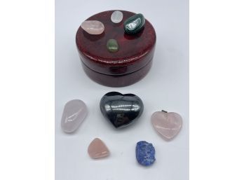 Beautiful Collection Of Small Stones! Two In Heart Shapes And All In Different Sizes