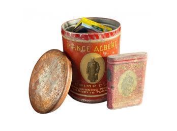 Antique Prince Albert Tobacco Tins With Matchbooks Inside