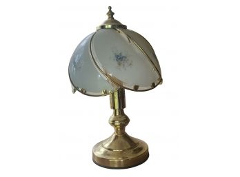 Vintage Table Lamp With Beautiful Flowers On The Shades