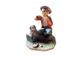 Norman Rockwell Figurine, Collector, Stamped