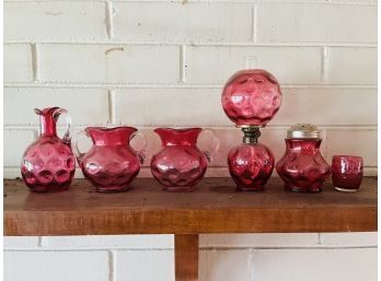 Vintage Rose Colored Glass Collection (6)