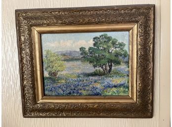 Colorful Nature Scene Painting Framed  15 X 12 1/2