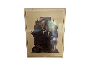 The Doctor And The Doll By Norman Rockwell, Wooden Sign