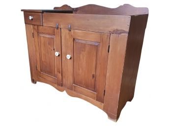 Antique Wooden Dry Sink With A Lovely Finish