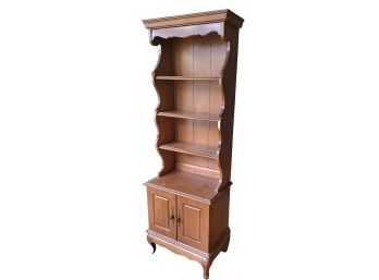 Tall Wooden Bookshelf With Lower Storage