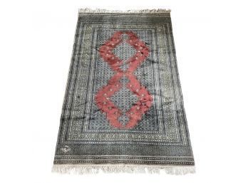 Beautiful Hand Woven Rug With Red/ Yellow Accent Colors
