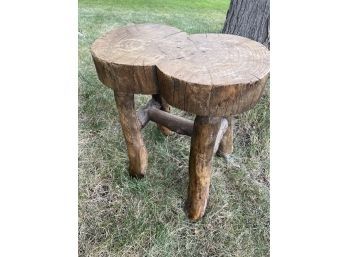 Adorable Hand Made Log Stool!