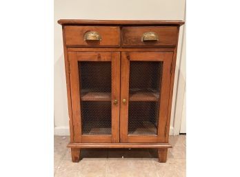 Vintage Wooden Cabinet And Drawers Unit (26 X 13 1/2 X 34)