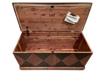 Lane - Gorgeous Wood Chest With Black Diamond Design (43 X 19 X 19 1/2)