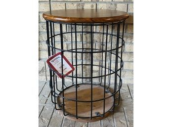 Brand New Round Cage Side Table Originally Purchased For $49.99