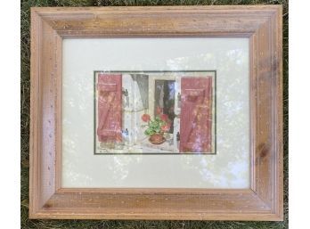 Print, 1995 Nancy Roberts French Windows In Frame