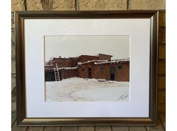 Andy Marquez No. 131/250 Photograph Of Snowy Southwest Style Home