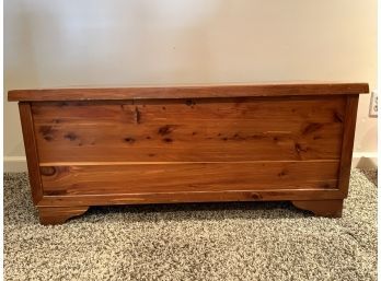 Lovely Wooden Hope Chest (42 X 17 1/2 X 18) Some Scratch Marks On Top