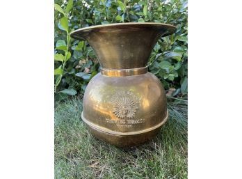 Antique Metal Tobacco Spittoon 11 Inches Tall