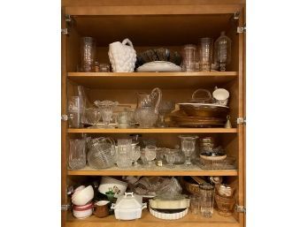 Cabinet Full Of Various Dishes