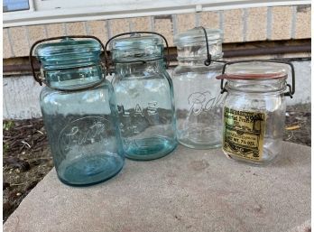 Antique Mason Jar Collection (4)