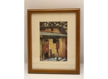 Village Shack Art Piece, Print, Signed By Artist, 12.5 X 15.5