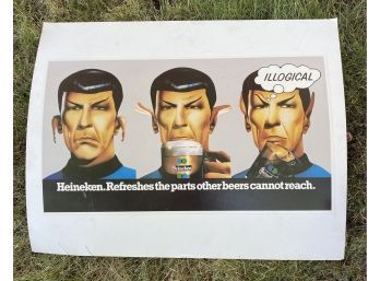 Star Trek Spock Heineken Beer Poster