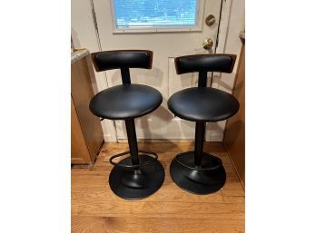 Black Adjustable Bar Stools (40 (at Highest) X 16 1/2)