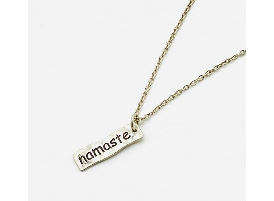 Namaste Pendant And Chain Stamped 926, Total Weighttotal Weight 6.35 G