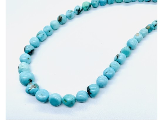 Turquoise Necklace, Marked .925 Sterling