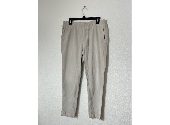 Brunello Cucinelli Khaki Corduroy Pants, Tags Still On, Womens Size 42 (37 Inches Long)