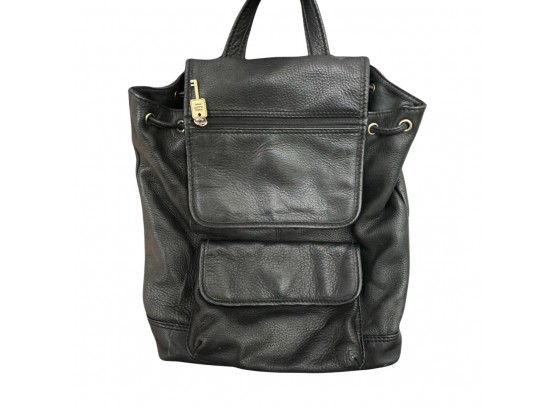 Fossil Classic Black, Genuine Leather, Backpack! #75082
