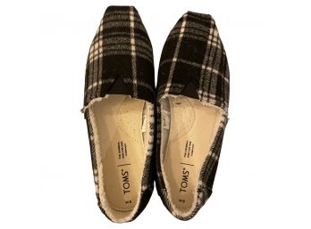 Toms Flannel Belmont Faux Shearling Size 8 - New With Tags