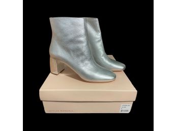 Loeffler Randall Silver Ankle Boots, Womens Size 8