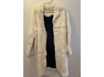 Sandro Fur Coat Knee Length - No Size Printed But Appears S/M